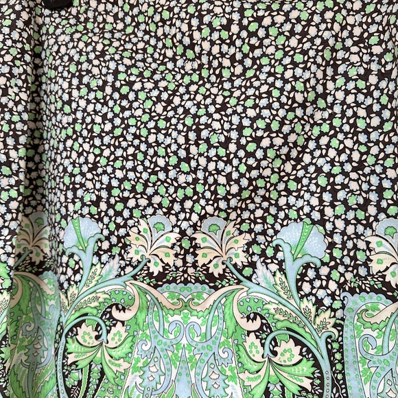 Elie Tahari Cotton Art Nouveau Print Skirt Size 6 Generous Fit - Picture 10 of 15